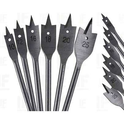 Jogo Com 6 Peças De Brocas Chata Para Madeira