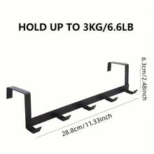 1 pieza Ganchos para parte superior de la puerta, colgador de puerta de gabinete, ganchos de metal en forma de Z, gancho resistente para toallas de puerta del baño, gancho de puerta de armario para colgar ropa, abrigos y organizador - 5 ganchos - Ver 16