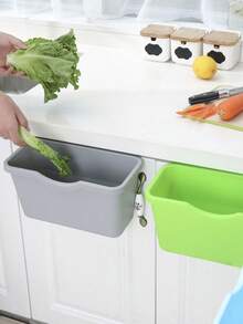 1 pieza Cesto colgante de basura para puerta de gabinete de cocina, cesta colgante grande sin tapa para residuos de alimentos del hogar