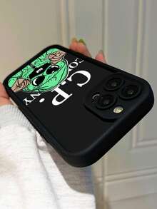 Person Portrait & Slogan Pattern Silicone Phone Case Compatible With Apple And - Black - View 5