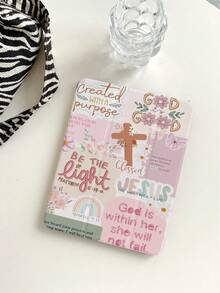 10.2 英寸 iPad 第 9/10 代、iPad Air 第 6 代、iPad Pro 11 英寸保护壳，带十字架、花朵、卡通印花设计、可爱对开保护套、防震翻盖支架平板电脑保护套