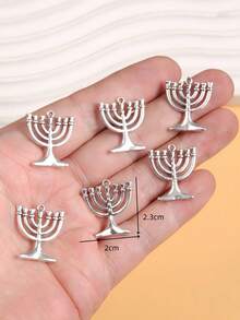 6pcs Silver-Tone 17 Styles Christian Chalice & Sacred Heart Alloy Pendants DIY Jewelry Making M990 - Silver - View 30