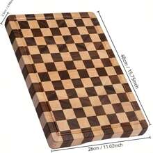 1 pieza Tabla de cortar de madera de palisandro de gran tamaño con canal para el jugo, tabla de cortar de madera grande, tabla de cortar de carnicero, bandeja de servir, utensilios de cocina para preparación y servicio de alimentos, tabla de cortar de madera para cortar carne, queso, frutas y verduras