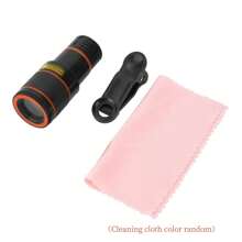 1pc Telephoto Cell Phone Camera Lens 12X Telescopic Lens, Universal Clip On Telescopic Focusing Cell Phone Camera Lens For Mobile Phone Tablet, Cell Phone Fisheye Lens Eye Cup Features: 1. Made Of High Quality Materials, Magnification 12X. 2. Clear Lens Group, High Penetration And Wear Resistance, Multi-Layer Coating Technology