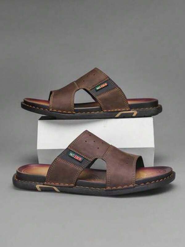 Sandalias de deslizamiento casuales de verano para hombres, sencillas y de moda, transpirables y duraderas, de punta abierta