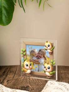 1 件定制照片亚克力相框，男女通用，非常适合毕业典礼、情人节、周年纪念、生日、婚礼、艺术照片装饰 - 透明色 - 查看 3