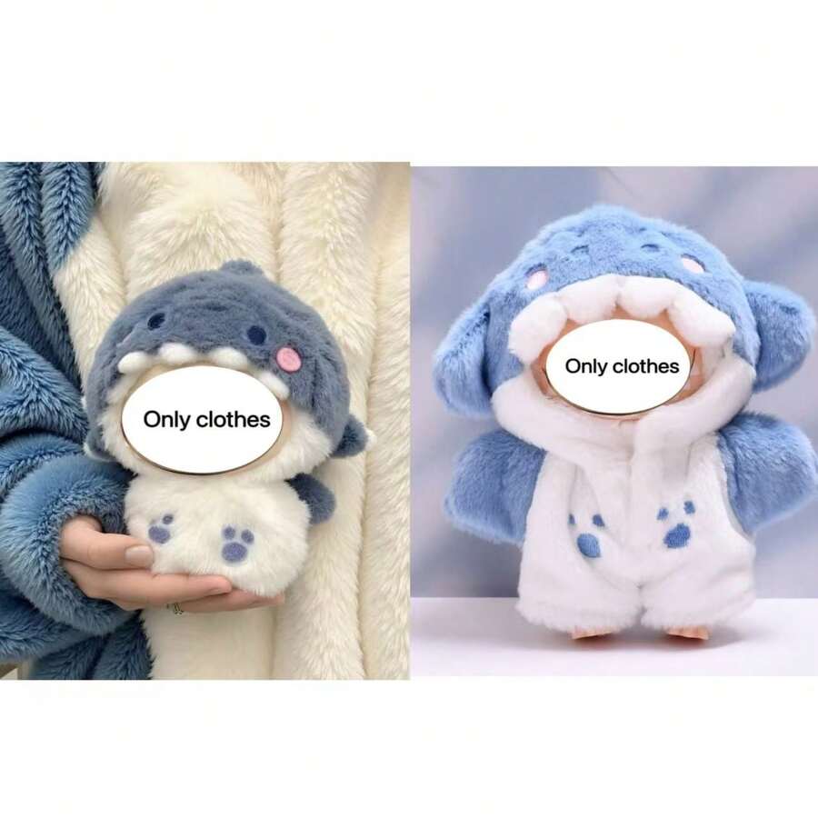 New 15-17cm Labubu Shark Outfit Set, Clothes & Accessories For Labubu ...