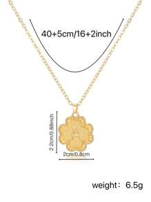 TUANZISP 1 pieza Collar con colgante de trébol de cuatro hojas para mujeres, collar con inicial personalizada del alfabeto A-Z, joya de moda vintage elegante, un regalo ligero y lujoso adecuado para el uso diario, el trabajo, las citas, las fiestas y las vacaciones de las mujeres