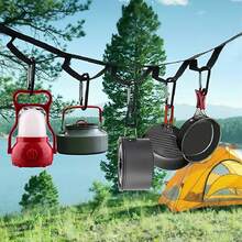 2/4Pcs Hammock Straps Special Reinforced Polyester Straps 5 Ring High Load-Bearing Barbed Black Outdoor Camping Hammock Straps