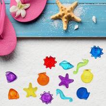 20 Stücke bunte Acryl-Muscheln für Strand-Themen Dekoration, ideal für Hochzeiten, Partys & Heimaquarien (zufällig)