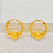 Earrings Gold Plated Small Round Earings Fashion Jewelry For Woman Gifts Hoops Pircing Gold Earrings Piercings Accesories