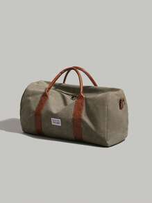 Green Canvas Travel Duffel Bag, Large Capacity Luggage Carry On Bag For Short Trips, Gym, Sports Bag For School School Accessories School Stuff