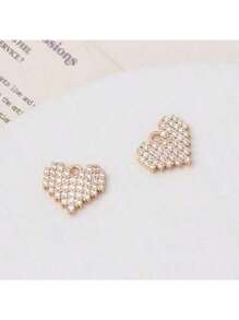 4pcs/Set Heart Shaped Alloy Plated Charms, DIY Jewelry Making Pendant For Bracelet, Necklace, Earring