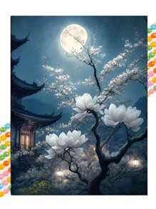 5D DIY pictură peisagistică de noapte cu diamant rotund complet pictură de diamant Home decor artizanat