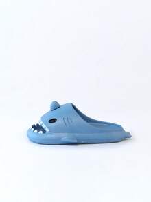 Zapatos de baño estilo tiburón para hombre y mujer, sandalias de playa (talla 24-26MX) EVA antideslizante, color negro y azul, - Azul claro - Ver 3