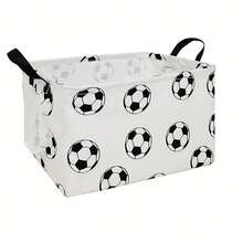 Cesta de lavandería con patrón de fútbol rectangular/Cesta de lavandería plegable, para organizar y almacenar/Cesta de almacenamiento/Caja de juguetes Oficina Dormitorio/Caja de juguetes Perchero Cesta, Cesta de lavandería - Multicolor - Ver 7