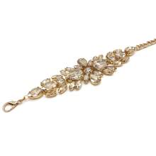 قطعة واحدة حزام سلسلة مرصع بالراين ذو لمسة معدنية بلون ذهبي عالي الجودة للسيدات