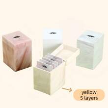 Estojo para Armazenamento de Cílios, Caixa de Armazenamento Acrílica de 5/10 Camadas para Organização de Cílios, Suporte para Paleta de Cola de Cílios Postiços, Expositor Compacto para Alongamento de Cílios com 5/10 Paletes