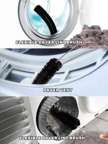 1pc Dryer Vent Cleaner Kit,Washing Machine Drum Cleaning Brush,Lint Brush Vent Cleaner,Dryer Pipe Brush, Inner Wall Gap Brush,Ufor Cleaning Washing Machine, Dryer, Refrigerator Pipes And Furniture Gaps