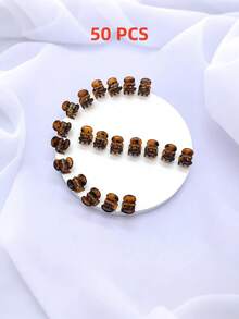 50个/包 随机颜色 女士黑色迷你发夹 发饰 优雅发爪 女士爪夹