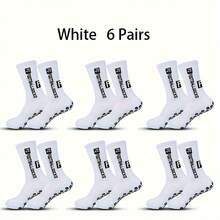 3 pares de calcetines atléticos antideslizantes para fútbol, ciclismo y running - Respirable, que absorbe la humedad, resistente calcetines de tripulación con comodidad acolchada para senderismo y actividades al aire libre - Para hombres y mujeres - Adecuado para deportes y fitness - Excelente regalo para atletas y entusiastas del aire libre