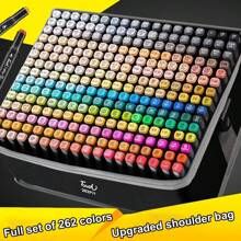 178 Vibrant Colors markers(complimentary marker paper included), Double-Tip Design Markers Coloring Set. smooth writing and coloring Markers Alcohol.Made with fade-resistant ink, these marker pens are perfect for various surfaces. Elevate your crafts and artwork! Great for back-to-school shopping.