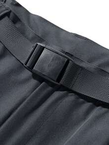 秋冬户外男士速干徒步裤，可拆卸二合一防风防水登山徒步裤 - 深灰色 - 查看 4