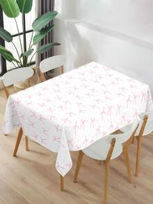 1pc/3pcs Pink Bow Baby Shower Tablecloth, Fantasy Pink Bow Pattern Disposable Waterproof Table Runner, Perfect Decoration For 1st Birthday Gender Reveal Party Home Event Decoration Table Cloth, Babe Shower Decoration, Gender Reveal Decoration, Baby Shower Gift, Dining Table Cabinet Bar Gift Table Decoration Table Cover, Outdoor Camping Picnic Tablecloth, Easy To Clean Tablecloth - Pink Bow - View 11