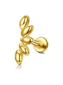 Brincos de calibre 16 com parte traseira plana, piercing de cartilagem, tragus, hélice, concha, joias hipoalergênicas de aço inoxidável