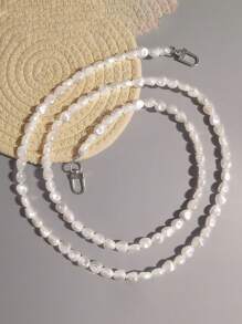 قطعة واحدة سيور هاتف قابلة للتعديل فاخرة للسيدات، سلسلة عنق عبر الجسم مزينة بخرز أنيق لحقيبة اليد وغطاء الهاتف كهدية