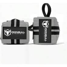 Muñequeras Aprobadas por USPA IPL USAW IWF para Entrenamiento Fuerza - gris - Ver 4