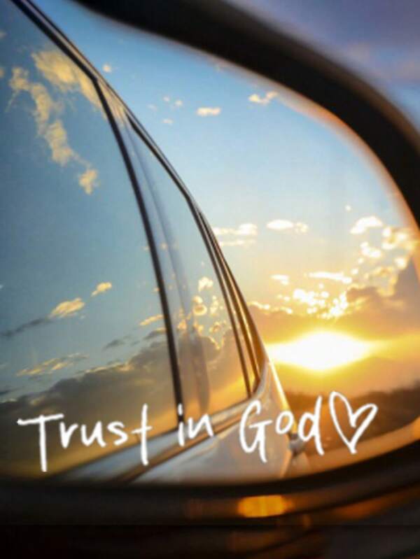 Mirror Stickers, Motorcycle Accessories, Motorcycle Rearview Mirror Stickers, Sticker Auto Accessories, Car Interior Stickers, Car Rearview Mirror Stickers, Car Interior Cosmetic Mirror Stickers, Trust In God, God Bless You, Waterproof PVC Car Stickers, Car Universal, Rearview Mirror Decorative Stickers, Car Necessities, Motorcycle Supplies