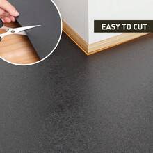 Area Floor Mat For Home, 4'*6' Large Black No Slip Waterproof Vinyl Area Rug For Under Dining Room Tbale, Spill Resistant Hard Floor Protector Cover, Easy Clean Splat Mat For Under High Chair - Black - View 7