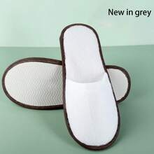 10 pares de chanclas desechables para fiestas de bodas, vacaciones de verano, disponibles en blanco y gris, unisex, ultra suaves, antideslizantes y transpirables, aptas para el hogar, baño, hotel, casa de huéspedes, hostal, spa, club y viajes. - Multicolor - Ver 7
