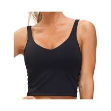 Women's Sports Vest Solid Color Wide Shoulder Strap Beauty Back No Underwire Yoga Underwear Fitness Bra - 黑色 - 查看 3