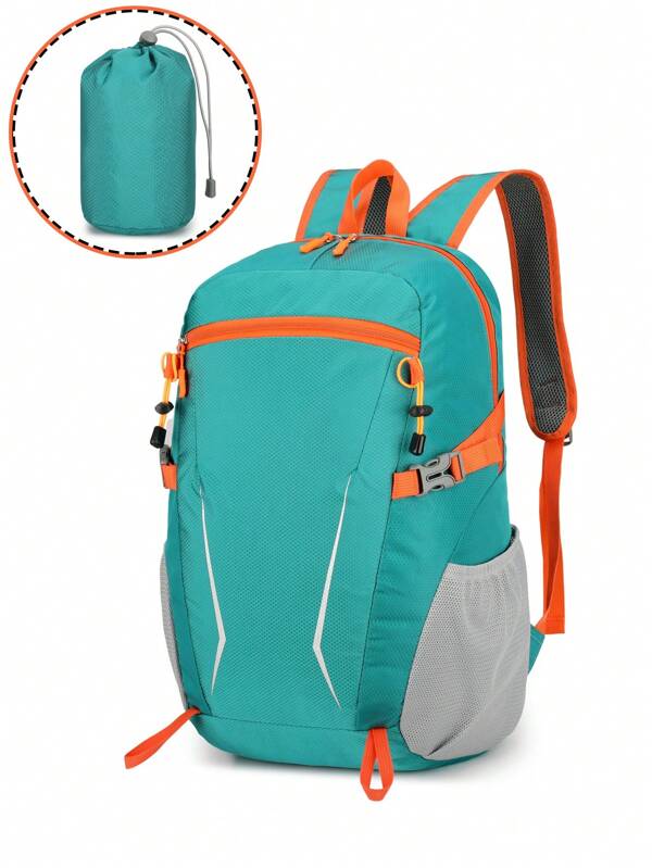 1 Stück leichter Outdoor Bergsteiger Rucksack für Männer, faltbare Aufbewahrung Rucksack, Reiserucksack, Schul-Rucksack, lässige Tagesrucksäcke mit großem Fassungsvermögen, leicht tragbar mit Reißverschluss, verstellbaren Gurten, vielen Taschen und Fächern für tägliche Reisen und Sport, liefert einen Aufbewahrungsbeutel für Urlaub und Reisen
