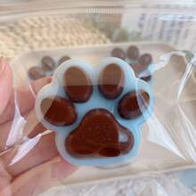1/2/5/24Pcs Taba Squish Cat Paw Squeeze Toys, Cute Cat Paw Squish Toys For Stress Relief, Soft Squeeze Fidget Toys, Blue Brown Sensory Fidget Decompression Toy For Kids Adults