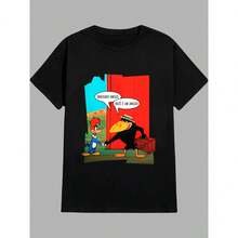 Piica Pau Street Streetwear T-Shirt Street Fashion Urban Culture Skaters Unisex Male Female 100% Cotton Premium Streetwear Top New Release Immediate Shipping Various Colors!! Plus Size - 黑色 - 查看 1