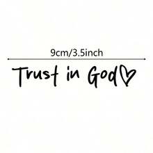 Bible Church Mirror Stickers - Trust In God, Faith Hope For Love, Self-Adhesive Shiny Appearance, Teacher Religious Gifts, "Trust In God" With Heart Graphics - Christian Church Decorations For Churches, Homes, Schools And Offices! 5FBI - Pink - View 9
