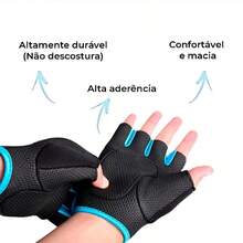 Non-Slip Gym Gloves For Men And Women - 黑色 - 查看 8