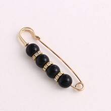 2 pièces/5 pièces Épingles de sûreté décorées de perles fausses, attache-ceinture à perles pour pantalon/robe, pour ajuster la taille, prévenir le relâchement, épingle de poitrine boucle de taille
