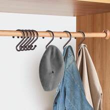 Shower Curtain Hooks, Metal Shower Hooks For Shower Curtain Rod, Rust Proof Metal Shower Curtain Rings, S Hook Set Of 12, Bronze - Bronze - View 8