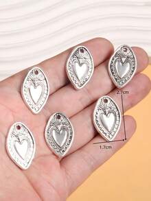 6pcs Silver-Tone 17 Styles Christian Chalice & Sacred Heart Alloy Pendants DIY Jewelry Making M990 - Silver - View 15