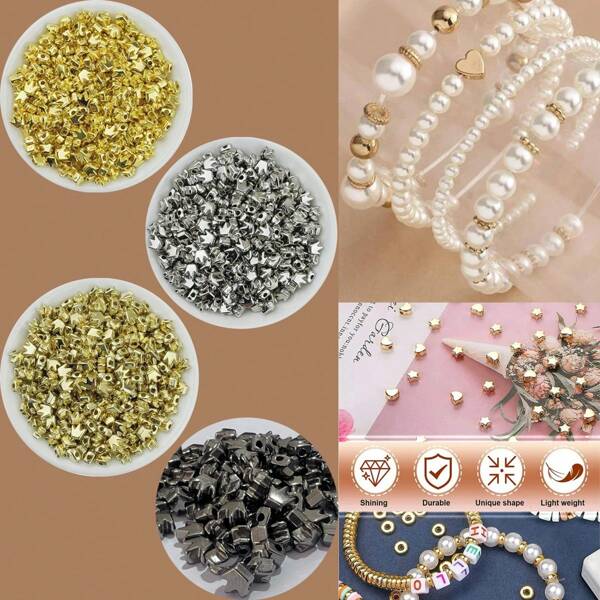 220 piezas Cuentas espaciadoras de corona de CCB - Kit de hacer joyas DIY para collares, pulseras, pendientes - Encantos de mariposa de plástico suministros de manualidades