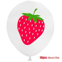 10 Pcs Strawberry Girly Lovely Party Decor Balloons Set – Suitable For Baby Birthday Party, Baby Shower ,Girl's Birthday, Girls'Party,Gender Reveal Party For Ages 1-6 - Multicolor - View 15