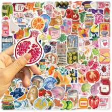50pcs/Pack Mediterranean Style Stickers, PVC Self-Adhesive, Suitable For Laptop, Notebook, Phone Case, Water Bottle, Matte Finish, Asymmetrical Shapes