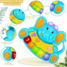 Piano-jouets pour bébés, jouets musicaux pour bébés, jouets lumineux pour bébés, jouets éducatifs précoces, jouets favorisant les capacités auditives et de réaction, cadeaux d'anniversaire, de Thanksgiving et de Noël pour bébés (certaines pièces sont envoyées aléatoirement)