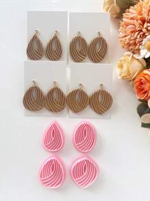 Geometric Ring Mold Clay Earring Mold, Polymer Clay Making Tool For Earrings, Pendants, Soft Clay Jewelry Making Kit, Clay Earring Molds For Jewelry Making Enthusiasts, DIY Handmade Tool, Made By PLA, Jewelry Making Tools