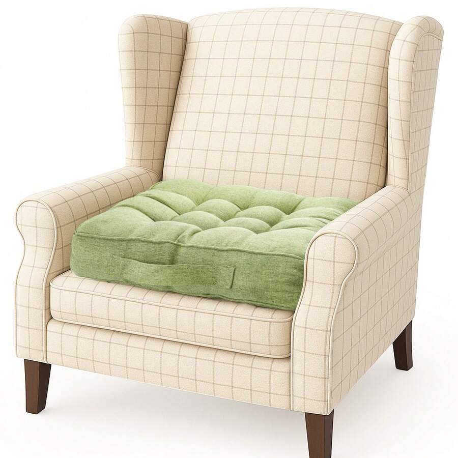 Tufted Garden Kitchen Chair Cushions With Handle Strap - Comfortable Dining Room & Kitchen Seat Pads For Enhanced Seating Enjoyment - Green - View 1