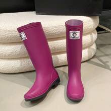 男女时尚中筒雨靴，防滑成人户外水鞋，亲子雨靴，糖果色，加厚防滑雨天套鞋，适用于食堂清洁